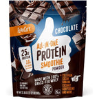 FlavCity Chocolate All In One Protein Smoothie front view authentic grass fed whey