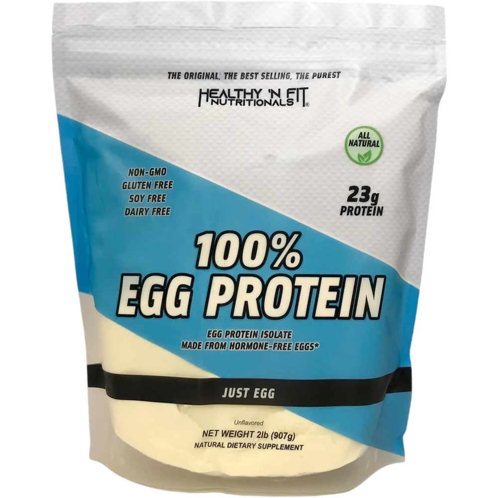 Healthy 'N Fit - 100% Egg Protein (unflavored) Natural, 2 lb Bag. Just Egg Instant Dried Whites: Great for Baking and Mixing.