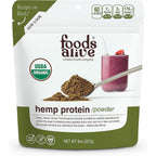 Foods Alive Organic Hemp Protein Powder 8 Ounce front view of resealable bag
