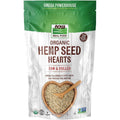 NOW Foods Organic Hemp Seed Hearts 8 Ounce front view showing USDA Organic seal.