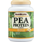 NutriBiotic Pea Protein Vanilla 21 oz Tub USA Grown Plant Based Nutrition