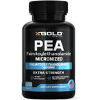 X Gold Health Palmitoylethanolamide PEA 600mg bottle front view for joint support.