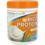 Growing Naturals Organic Rice Protein Powder Original 16.2 Ounce front view vegan supplement