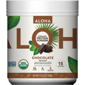 ALOHA Organic Plant Based Protein Powder Chocolate front view vegan supplement