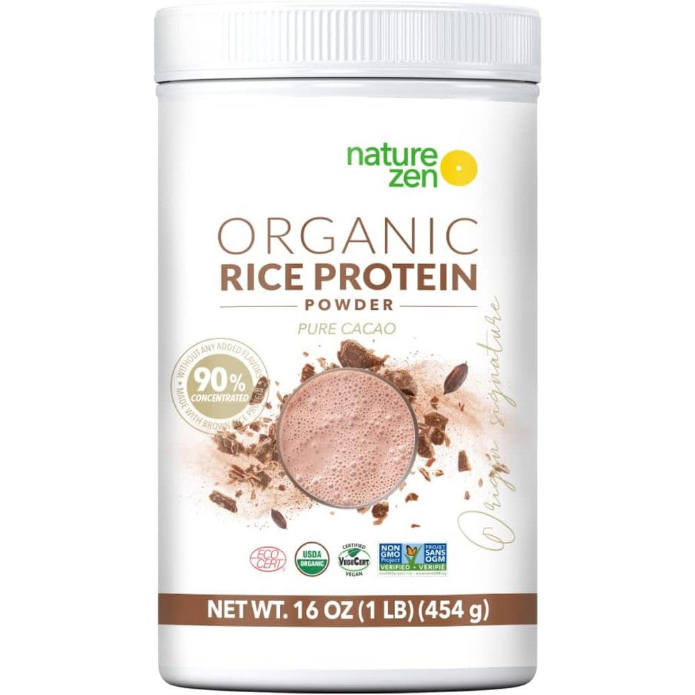 Happy Viking Chocolate Protein Powder bag front view for plant based meal replacement.