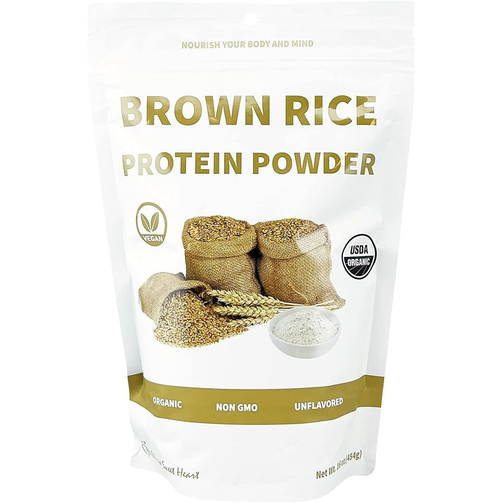 Cherie Sweet Heart Organic Brown Rice Protein Powder front packaging vegan supplement