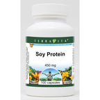 Terravita Soy Protein 100 capsules front bottle view for plant based nutrition.