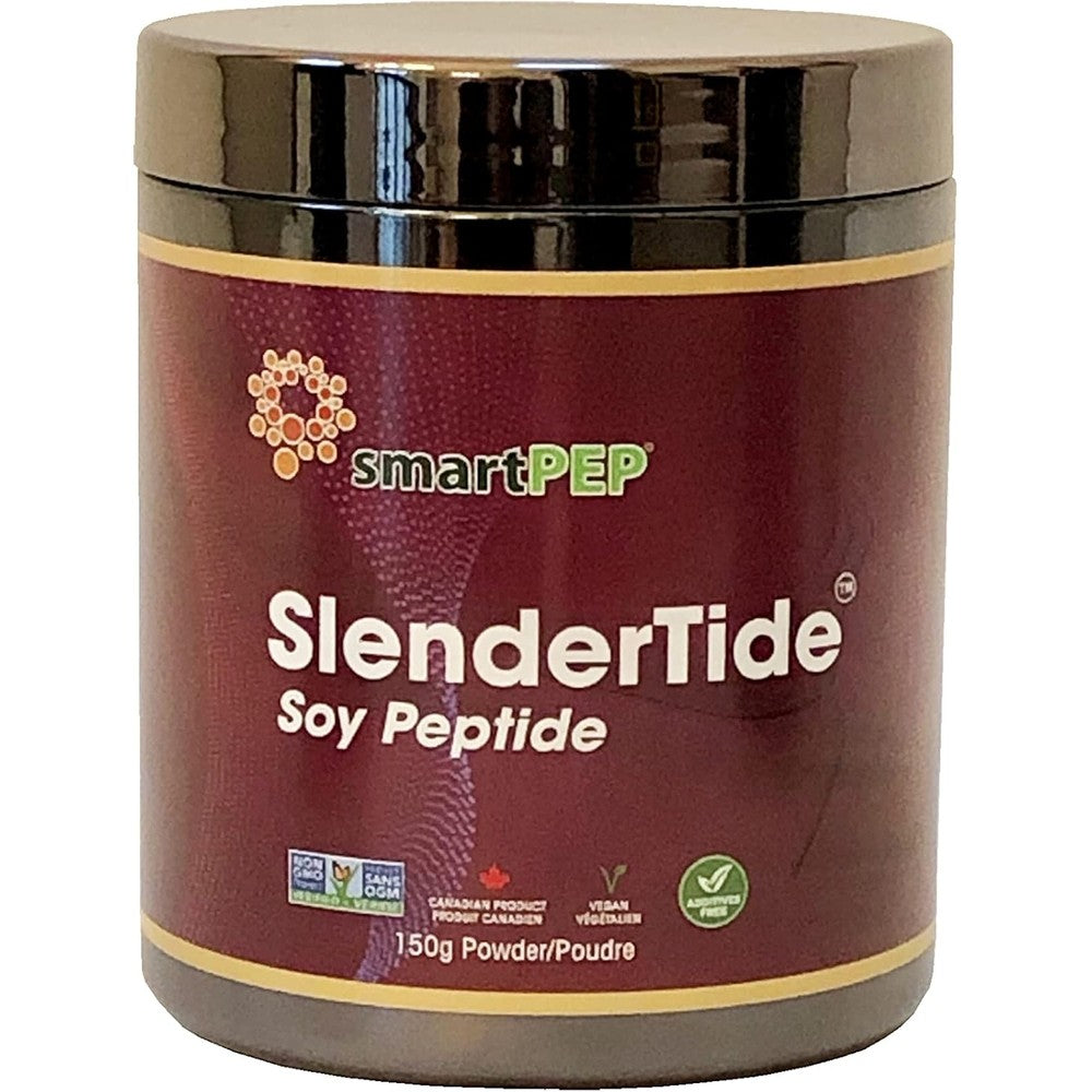 Natrihealth SlenderTide Soy Peptide Powder 150 Grams front view vegan protein supplement.