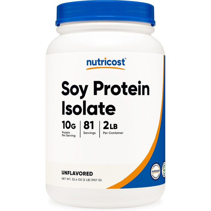 Nutricost soy protein isolate powder front view tub
