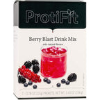 ProtiFit Berry Blast High Protein Drink Mix front packaging with 7 servings.