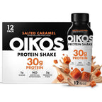 Oikos Salted Caramel Protein Shake 12 pack front view authentic USA import