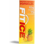 Fit Ice Pineapple Mango Protein Popsicles 8 count pack front view.