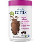 Clean grass fed whey protein powder in dark chocolate for muscle building