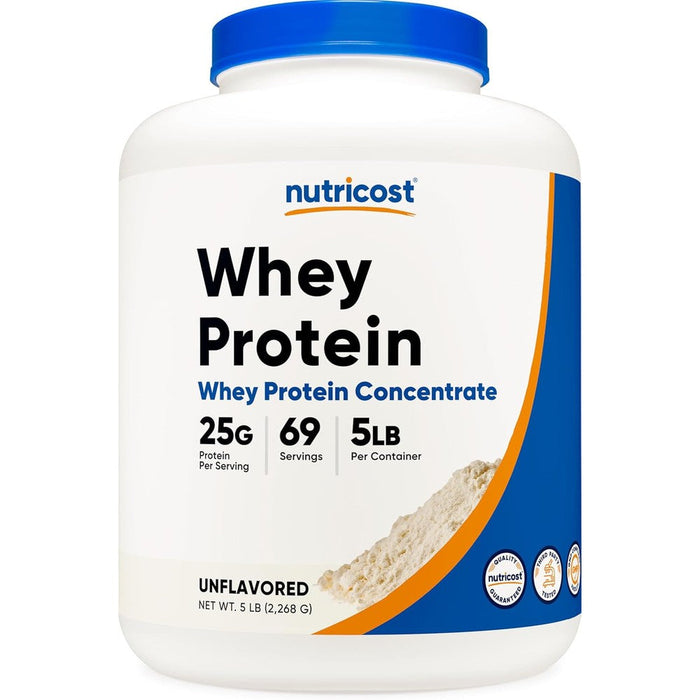 Nutricost whey protein powder front view