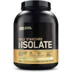 Optimum Nutrition Gold Standard 100% Isolate Rich Vanilla front view premium protein powder.