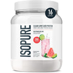 Isopure Clear Whey Isolate Watermelon Lime front view protein supplement