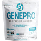 GENEPRO GEN. 3 Unflavored Protein Powder front packaging for muscle recovery.