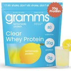 GRAMMS Clear Protein Powder Lemonade front view for muscle recovery