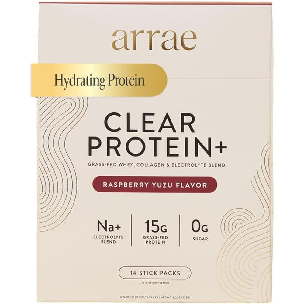 Arrae Clear Protein stick packs front view for muscle recovery