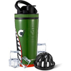Ice Shaker insulated stainless steel shaker bottle 26oz in bomber black