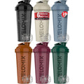 VELOMIX 6 pack protein shaker bottles 28 oz wire whisk system