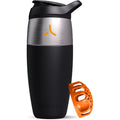 Promixx stainless steel protein shaker bottle 32oz in matte black finish