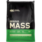 Optimum Nutrition Serious Mass Vanilla 12 Pound bag front view for muscle building.