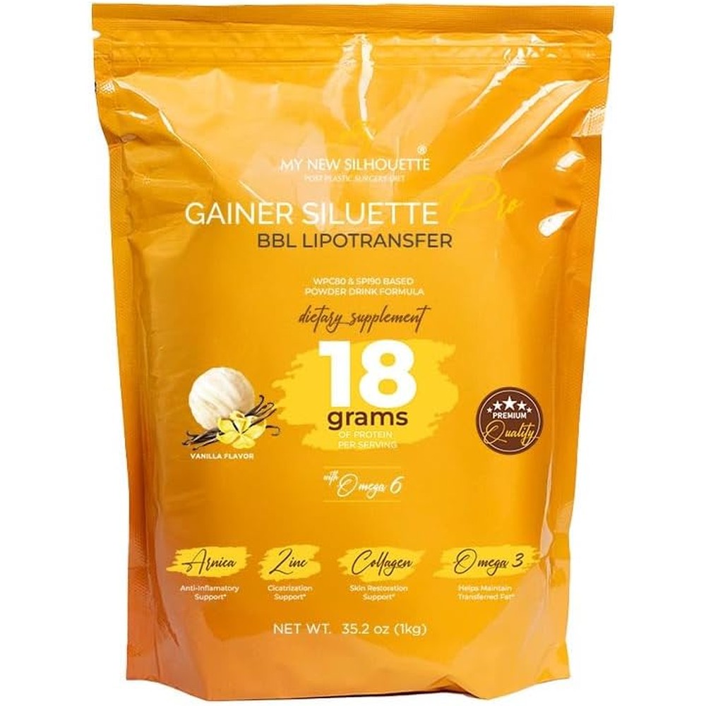 Mi Nueva Silueta Gainer Siluette Pro vanilla protein powder for body volume recovery