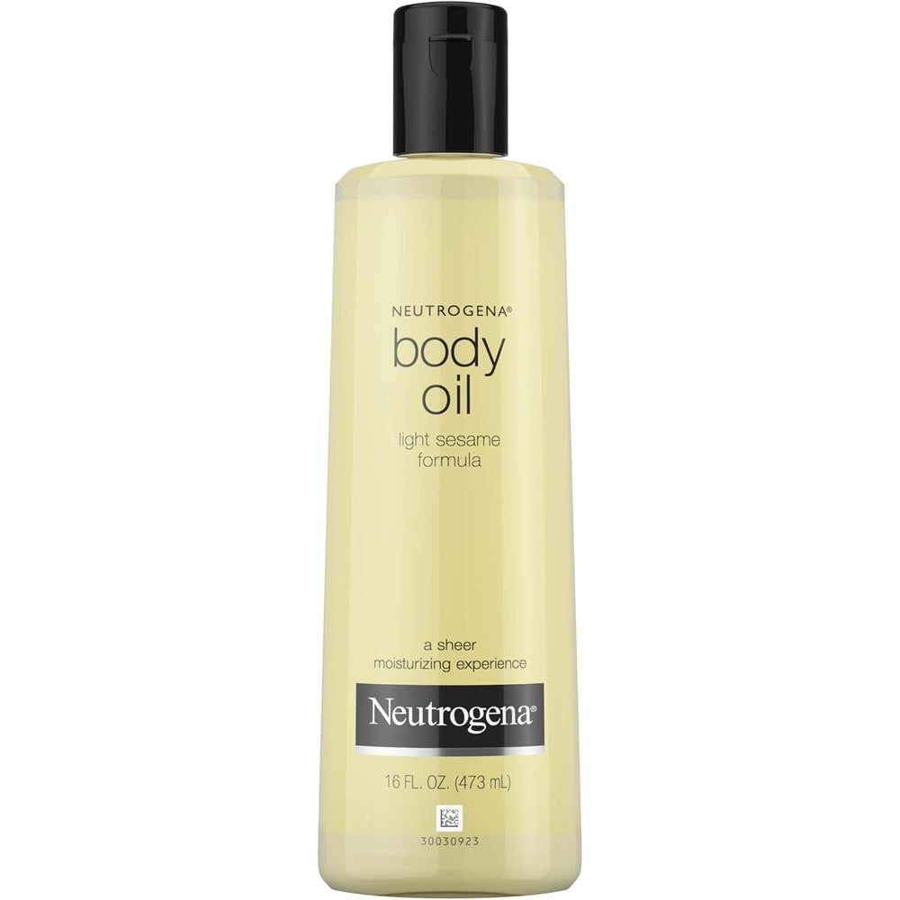 Neutrogena Body Oil Light Sesame Formula front view pump bottle moisturizer