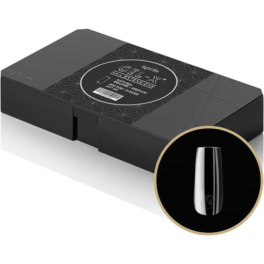 APRÃ‰S Gel-X soft gel tip box natural square medium 500pc for professional nail extensions
