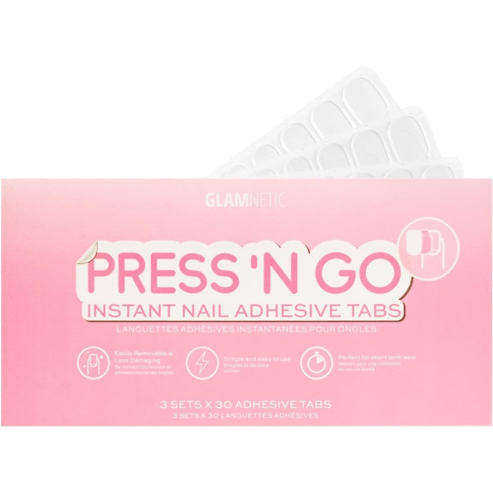 Glamnetic Press 'n Go Instant Nail Adhesive Tabs 90 count pack for press on nail painter