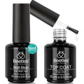 Beetles gel nail glue front view showing two black bottles