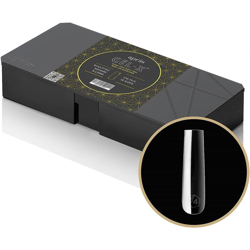 Apres Gel-X Sculpted extra long square soft gel nail tips for extensions