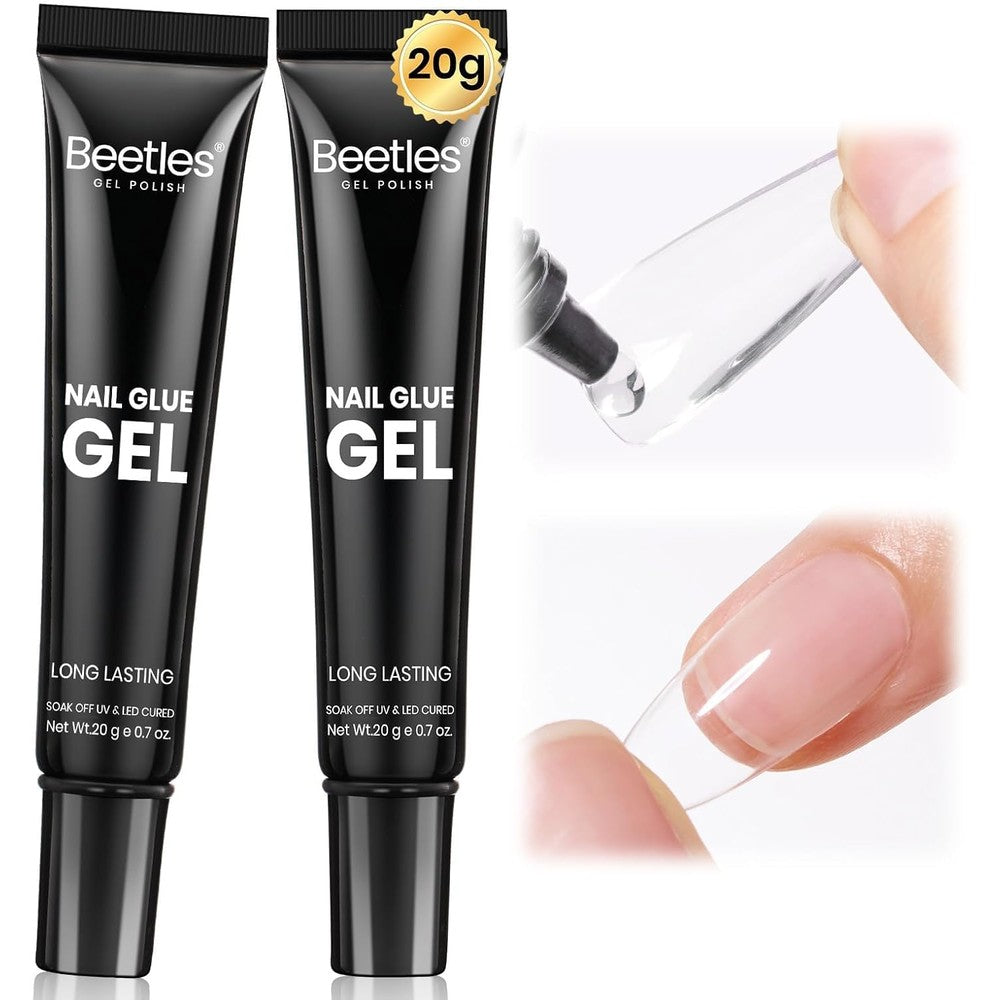 Beetles solid nail glue gel in 20g jars for super strong nail extension adhesion