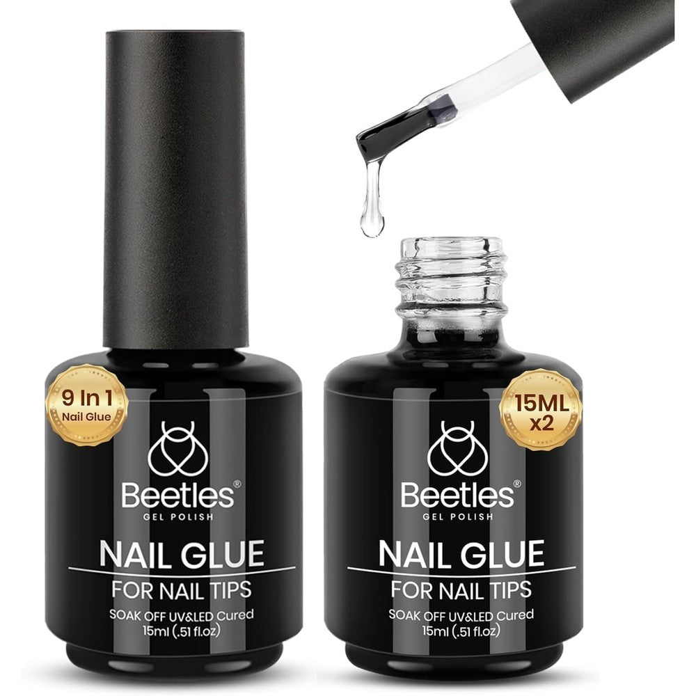 Beetles Gel Polish 9 in 1 gel nail glue bottles for professional soft gel extensions