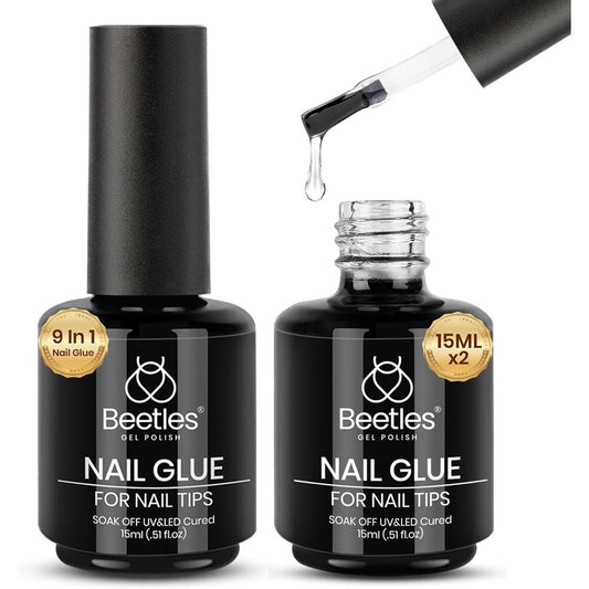 Beetles Gel Polish 9 in 1 gel nail glue bottles for professional soft gel extensions