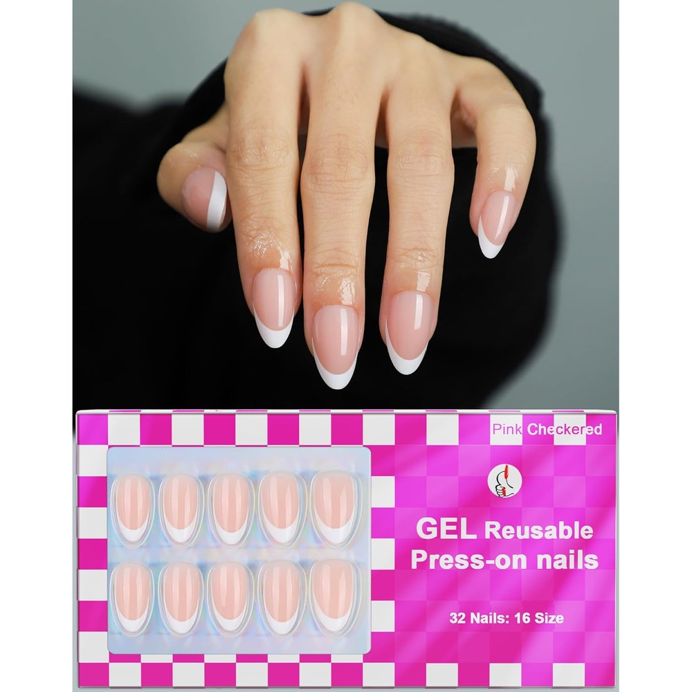 Oifen French Almond Gel Press On Nails front view