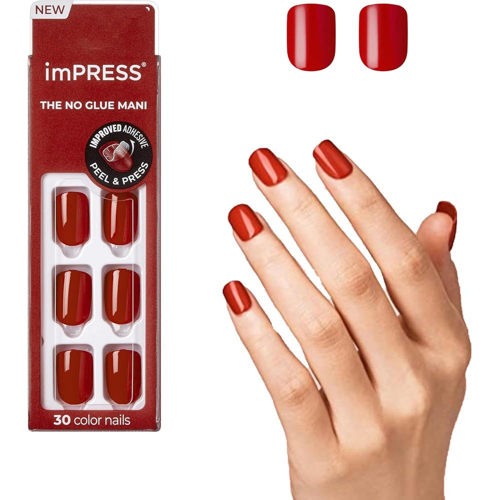 KISS imPRESS Color Press On Nails Reddy Or Not front view