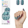 KISS imPRESS ColorFX Better Things green squoval press on nails front view
