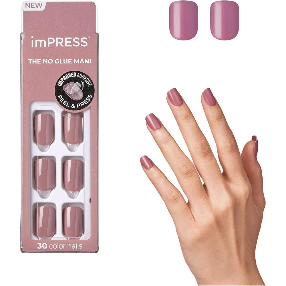Kiss Impress Color Press On Nails Petal Pink front view