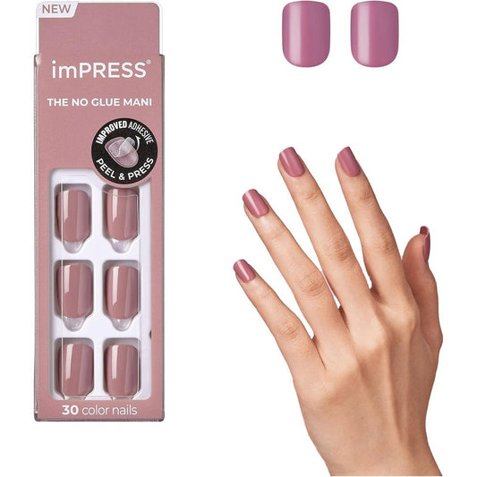 Kiss Impress Color Press On Nails Petal Pink front view