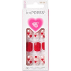 ImPress Valentine Day press on nails full heart front view