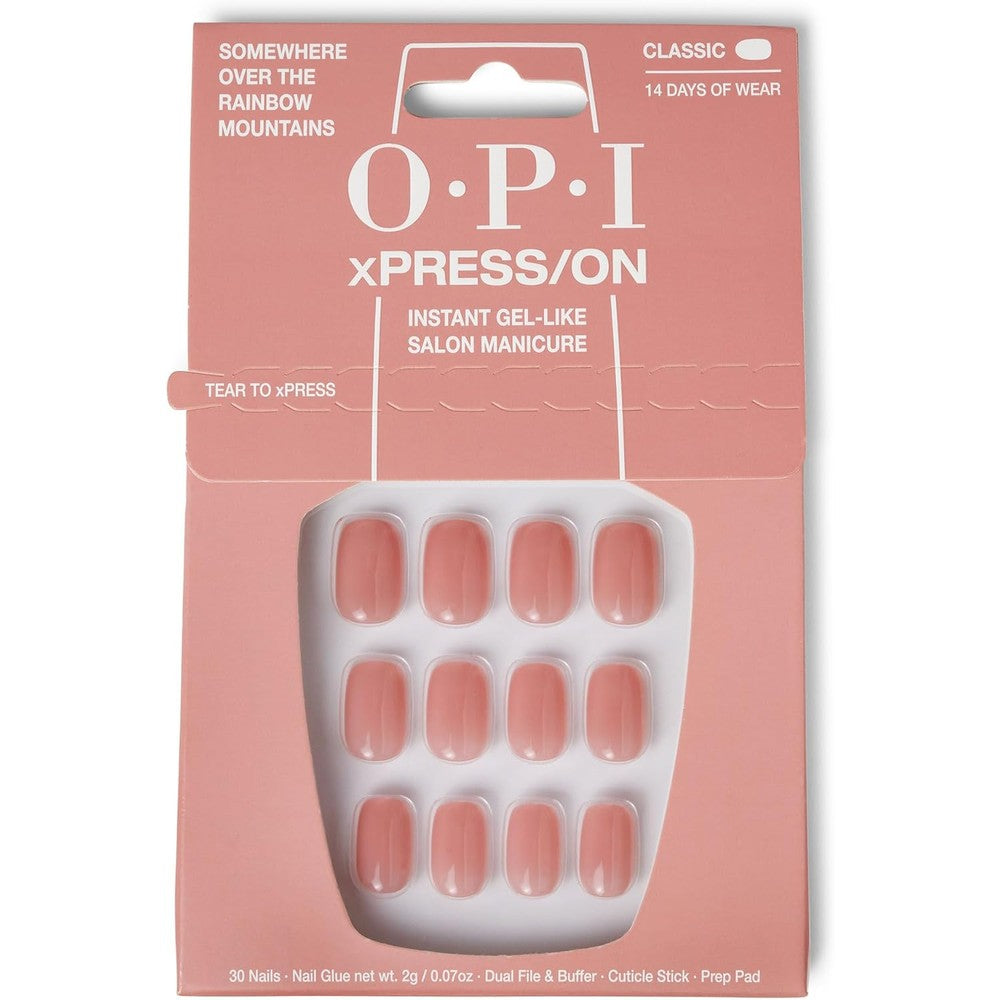 OPI xPRESS/ON press on nails in Somewhere Over The Rainbow Mountains shade front view