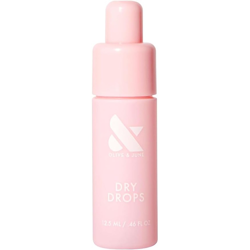 Olive and June Dry Drops bottle front view for fast nail drying.