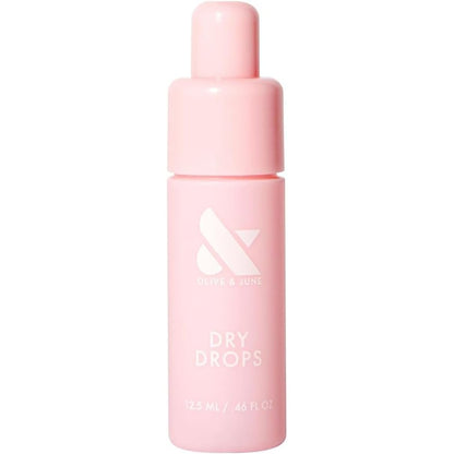 Olive and June Dry Drops bottle front view for fast nail drying.