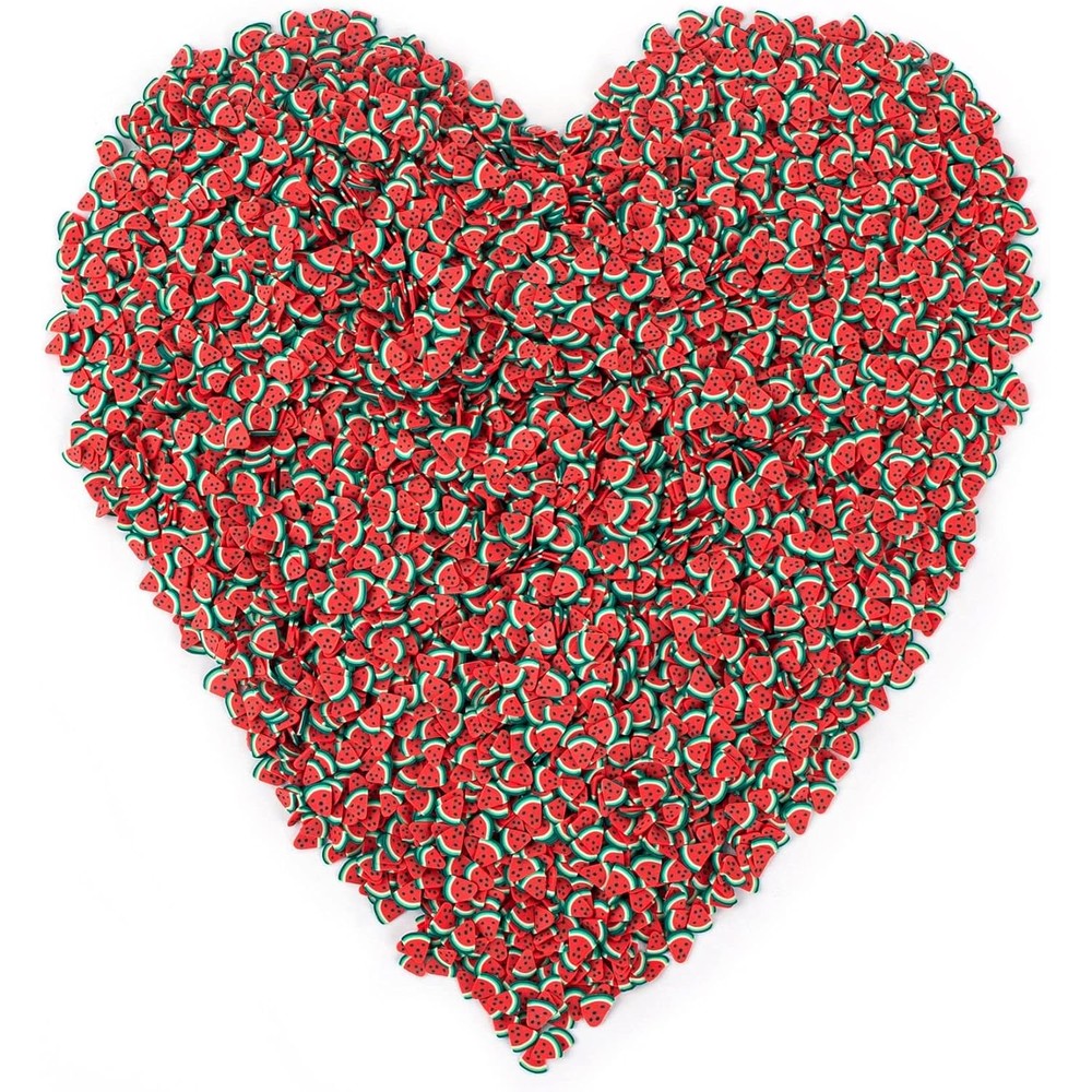 Framendino 3D watermelon charms nail art slices front view bulk pack