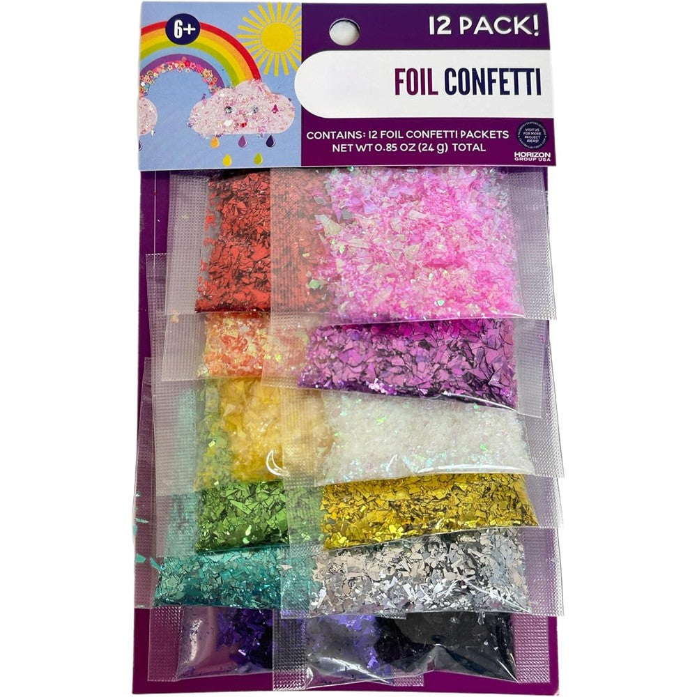 Alazco chunky holographic glitter 12 color set front view