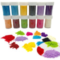 Generic 12 colors flocking velvet powder set front view