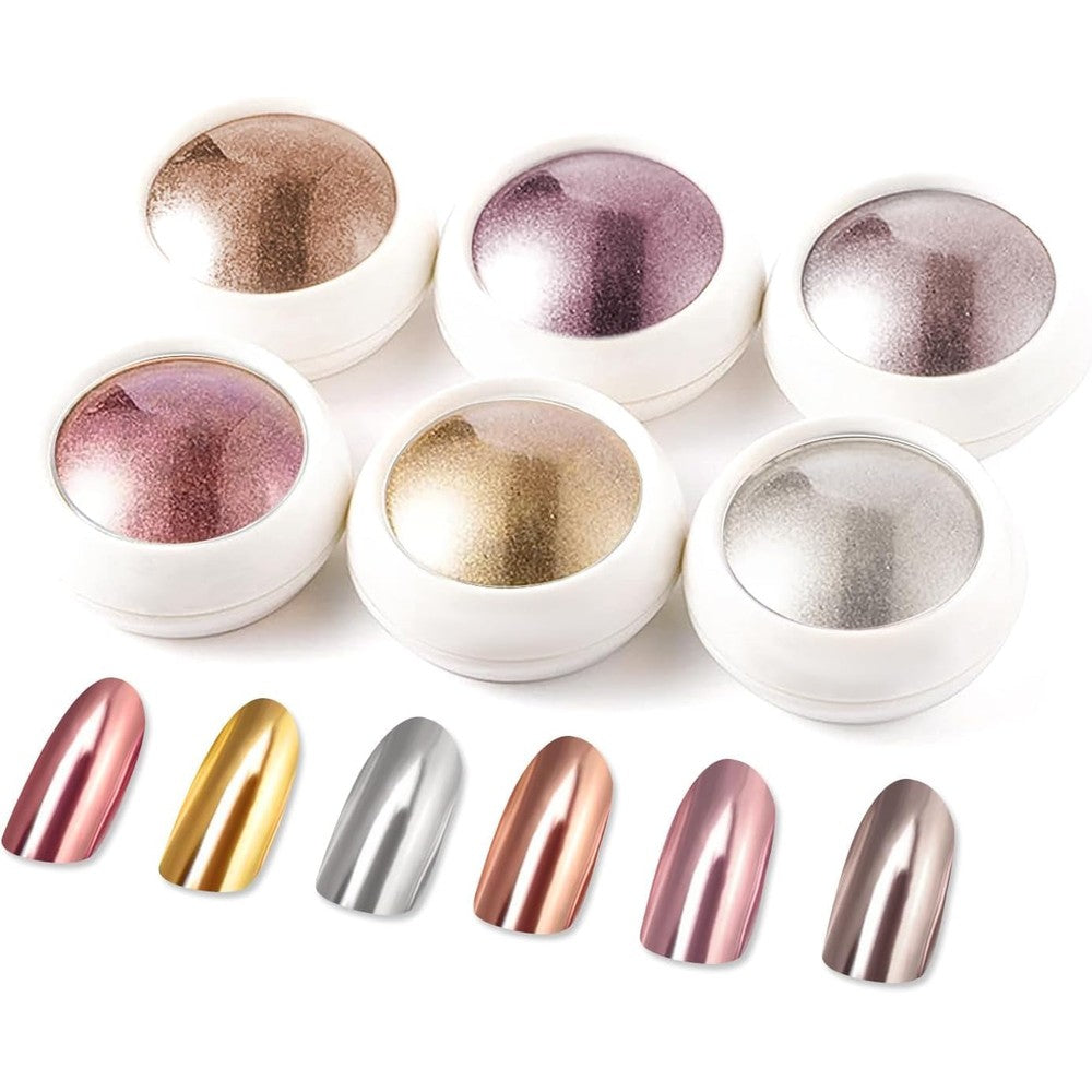 Bishengyf metallic chrome nail powder set front view