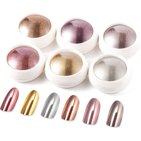 Bishengyf metallic chrome nail powder set front view